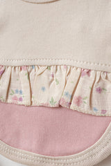 Pasgeboren baby kraampakket met geborduurde bloemen - 0-3 maanden