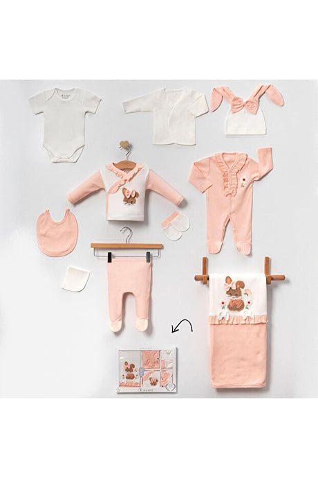 Newborn 10-Piece Organic Baby Clothing Set - Hospital Exit 0-3 Months