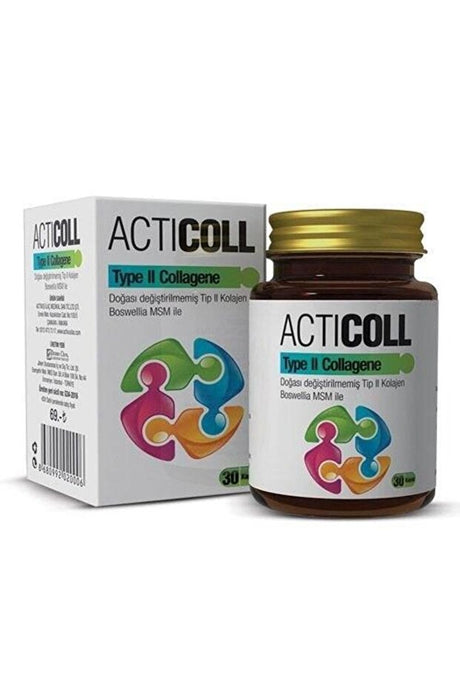 Acticoll Type II Collagen Capsules - 30 Capsules for Joint Support