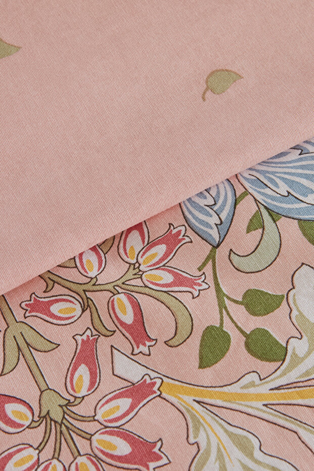 Flovy 100% Cotton Double Duvet Cover Set - Powder Pink