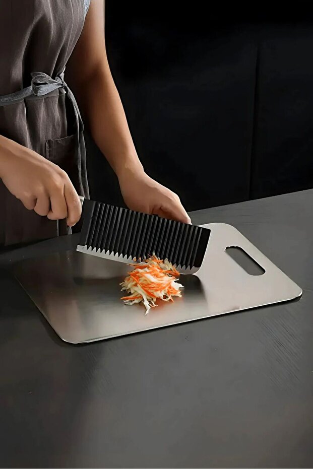 Stainless Steel Antibacterial Kitchen Cutting Board - 24x34cm
