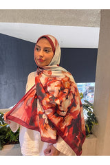 Retro Floral Soft Cotton Shawl - Comfortable & Stylish