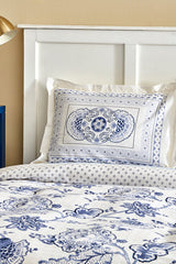 Amar Blue 100% Cotton Single Duvet Cover Set