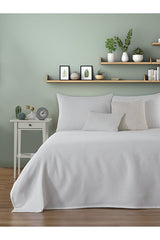 100% Organic Cotton Waffle Pique Bedspread - 160x230 cm