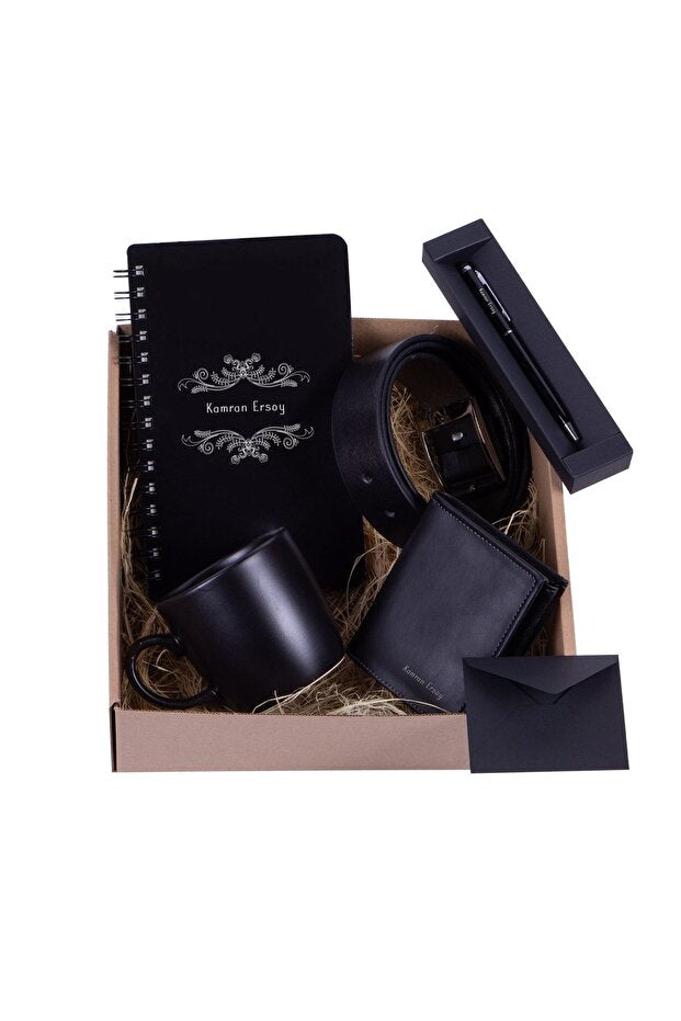 Personalized Men's Luxury Gift Box Set - Notebook, Wallet, Mug & More