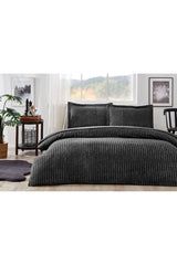 Noir Double Duvet Cover Set - 100% Cotton, 200x220 cm