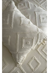 Sanem Single Pike - Ecru Chenille & Cotton Bedspread 180x250cm