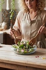 Large Glass Salad and Fruit Bowl - Scandinavian Style 26 Cm