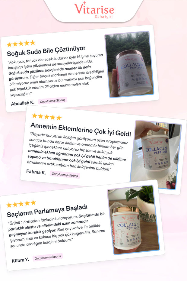 Vitarise Hydrolyzované kolagenové peptidy v prášku - Typ 1, 2, 3 - 450g