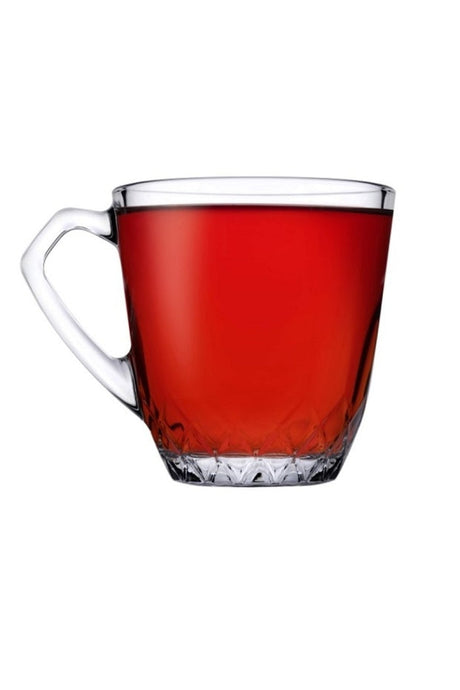 Tazze da tè turche professionali con manico Pasabahce Mercan - 160ml (5.4 oz) - Set di 6