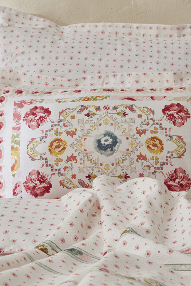 Jasmin Powder Pink 100% Cotton Double/Queen Bedding Set