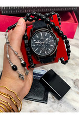 Men's Gift Set - Watch, Lighter, Prayer Beads & Card Holder