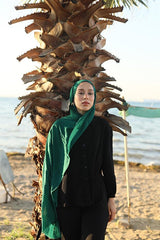 Neo Emerald Cotton Shawl - Soft & Versatile