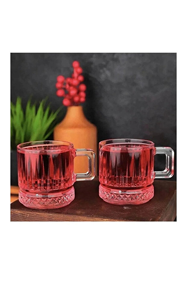 パサバフチェ エリシア プロフェッショナル グラス ティー & コーヒー マグ セット - 195ml