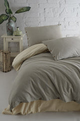 Athena 100% Cotton Washed Double Duvet Cover Set 200x220cm