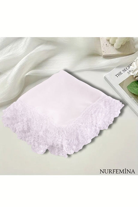 Multi Chiffon Prayer & Wedding Shawl - Needle Lace Design