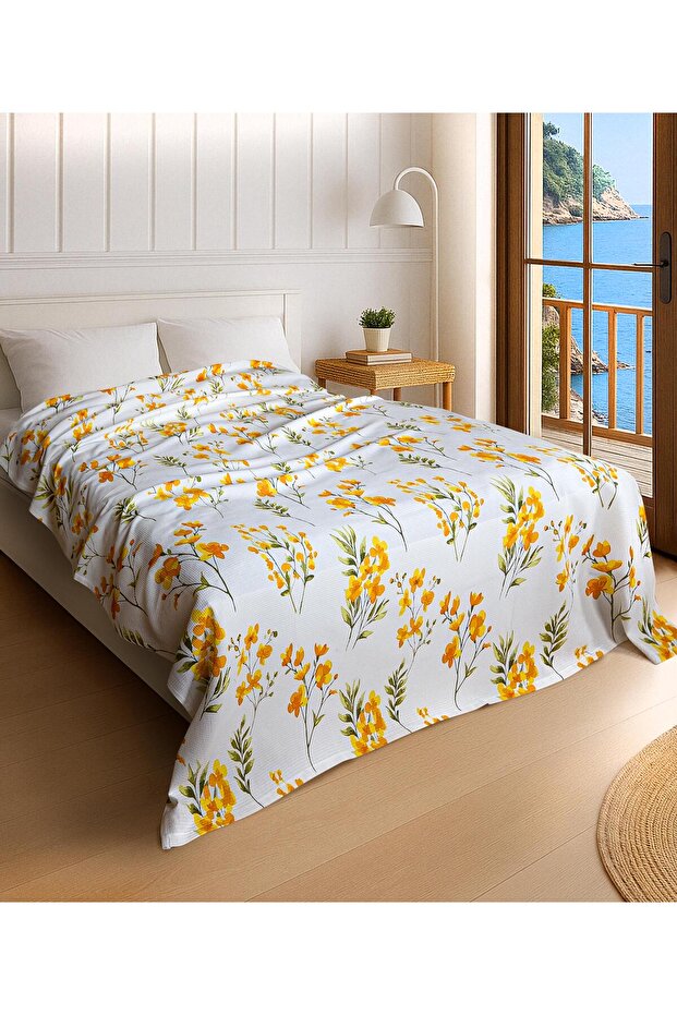 Daisy Cotton Blend Single Pike - Vibrant Yellow Floral