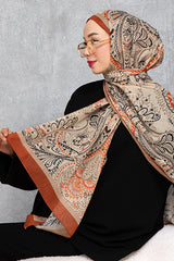 Retro Ethnic Pattern Cotton Shawl - Soft & Stylish