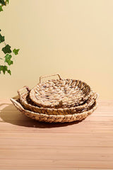 Woven Round Basket Set - 3 Pieces