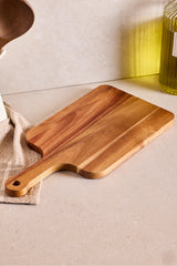 Acacia Wood Cutting Board - 38x18 cm, Durable & Versatile
