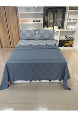 Double Cotton Pompom Pique Set - Elegant Bedding