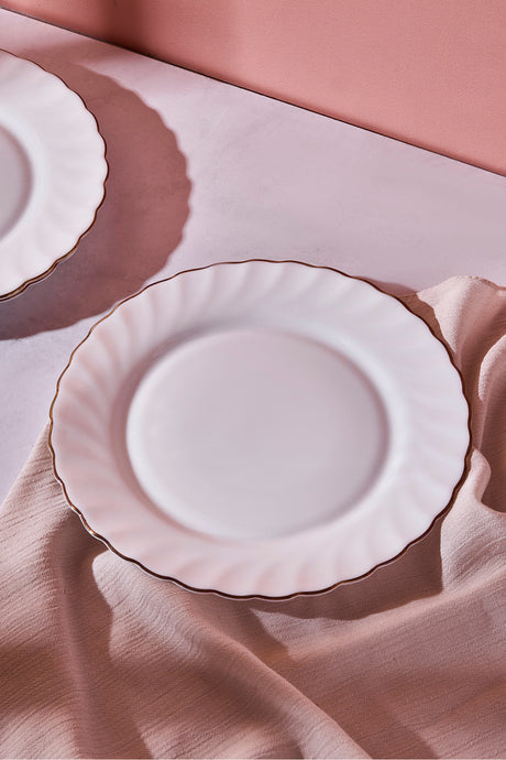 Elegant Waves Opal Gilded Pasta Plate - 19 cm