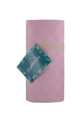 100% Cotton Checkered Single Pique Blanket - 160x230 cm