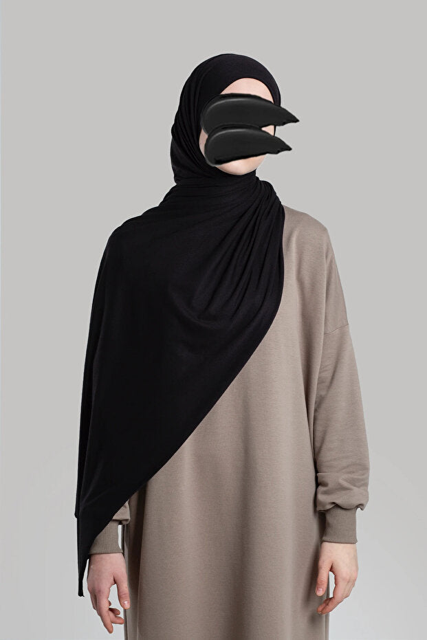 Black Jersey Shawl - Soft, Stylish & Everyday Comfort