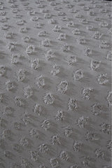 Double Pique Bedding Set - 3 Piece Grey Cotton