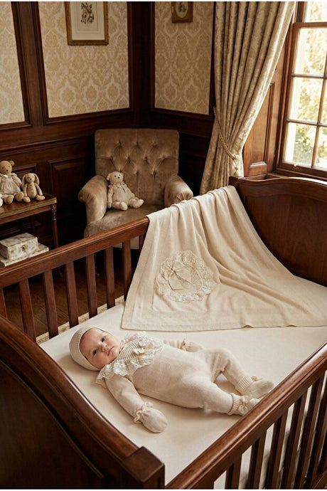 Baby Girl 5-Piece Organic Cotton Knit Luxury Set - 0-3 Months
