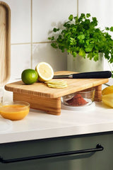 Soho Standed Bamboo Cutting Board - 33.5x22 cm Kitchen Prep Surface