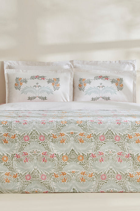 Sean 100% Cotton Double Duvet Cover Set - Floral Pattern