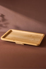 Bamboo Sofa Armrest Tray - 38x25 cm with Non-Slip Design