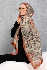 Retro Ethnic Pattern Cotton Shawl - Soft & Stylish