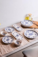 Antique Blue 10-Piece Breakfast Set for 4