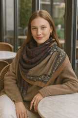 Soft Textured Patterned Shawl Elegant Design