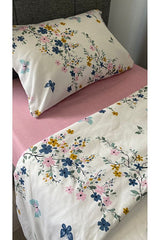 Tuğba Single Duvet Cover Set - 3 Pieces with Fitted Sheet
