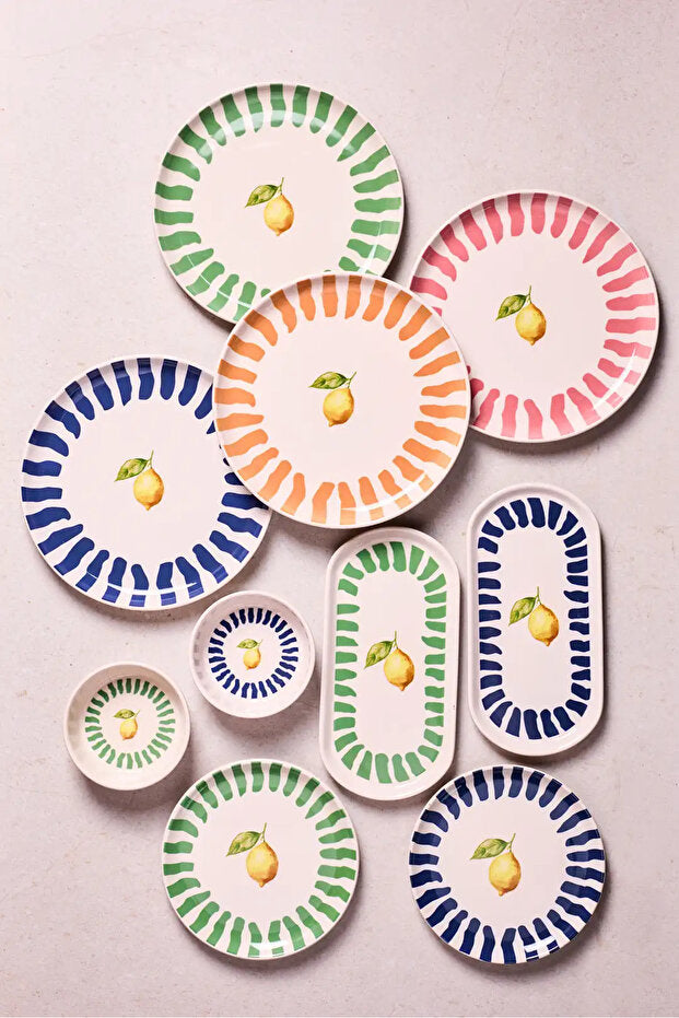 Lemon Motif 10-Piece Breakfast Set for Four