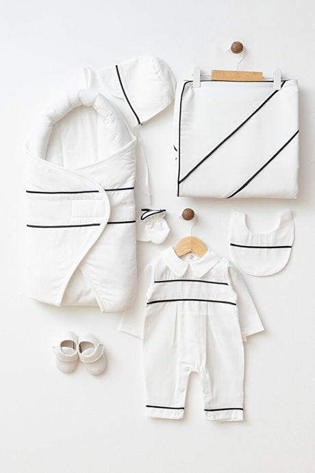Newborn 7-Piece 100% Cotton Swaddle & Blanket Hospital Exit Set