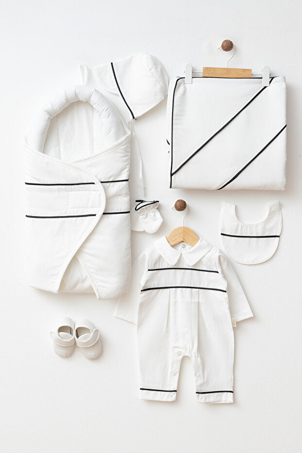 Newborn 7-Piece 100% Cotton Swaddle & Blanket Hospital Exit Set