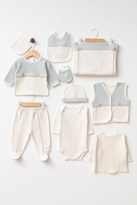 Little Cute Elephant 10-Piece Newborn Hospital Exit Baby Clothing Set
