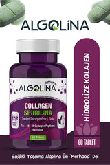 Collagen + Spirulina Tablets - Type I-II-III, 60 Count