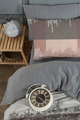 Ruby Patterned Double Duvet Cover Set - Reversible, Fitted Sheet