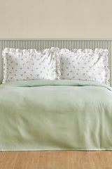 Lidya 100% Cotton Double Pique Set - Floral Green
