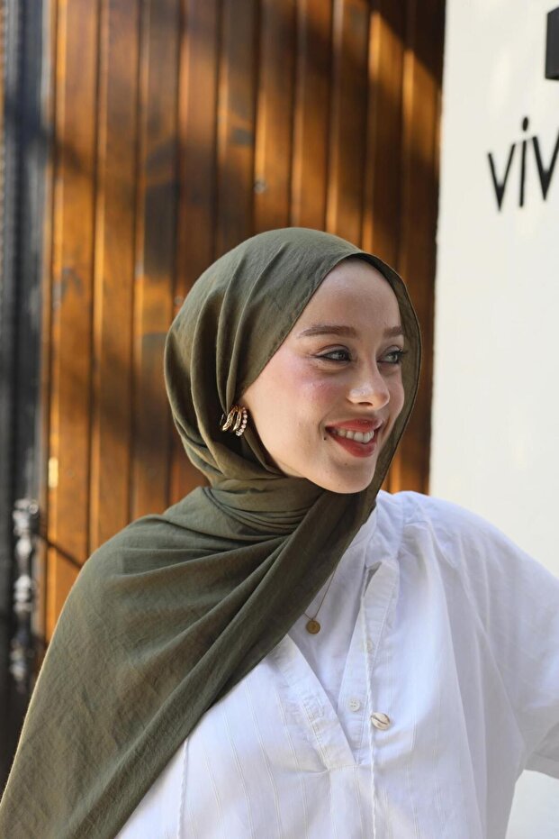 Neo Soft Cotton Shawl - Henna Green