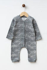 Newborn Hospital Exit Bow-Patterned Cotton Ribbed Romper - 0-3 Months