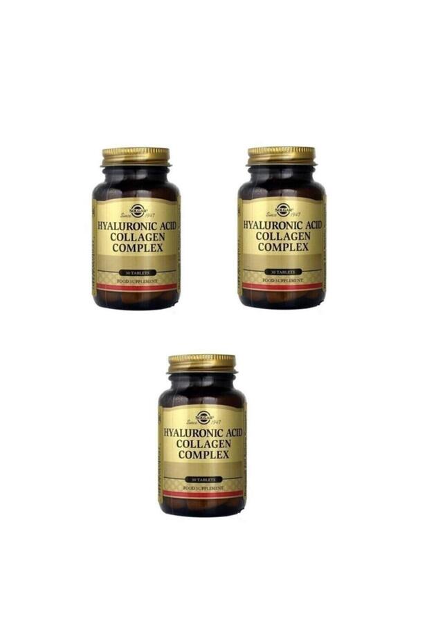 Hyaluronic Acid Collagen Complex - 30 Tablets x 3 Bottles