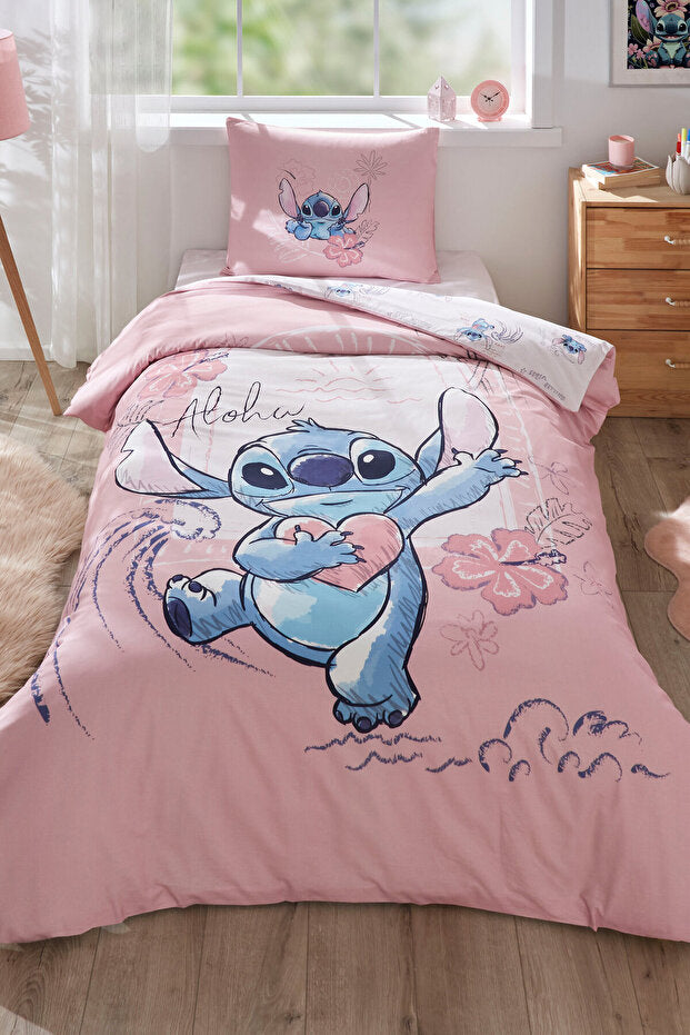 Stitch Aloha Single Duvet Cover Set - 100% Cotton