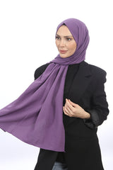 Women's Cotton Crinkle Jazz Shawl - Lilac ()