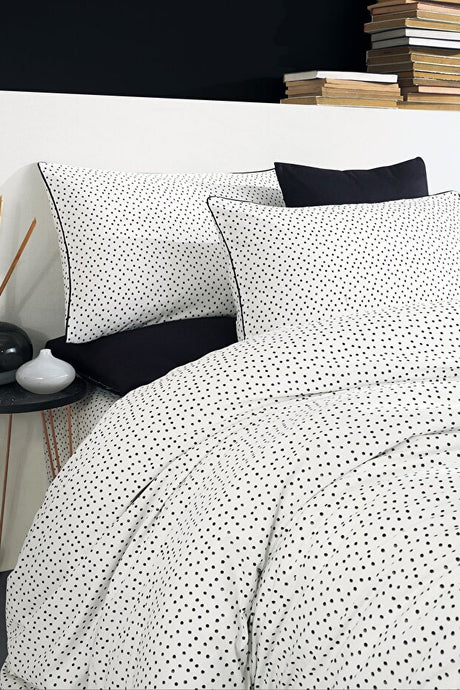 Points 100% Cotton King Size Duvet Cover Set - 240x220 cm